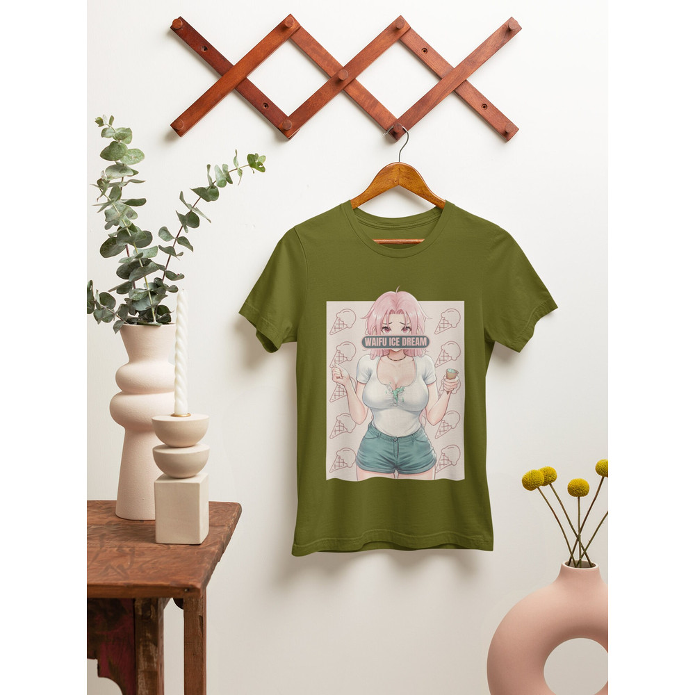 Waifu ice dream T-shirt, Anime shirt, Anime merch, Anime graphic tee, Waifu shirt, Anime lover gift, Manga lover gift, Manga waifu shirt - 2.jpg