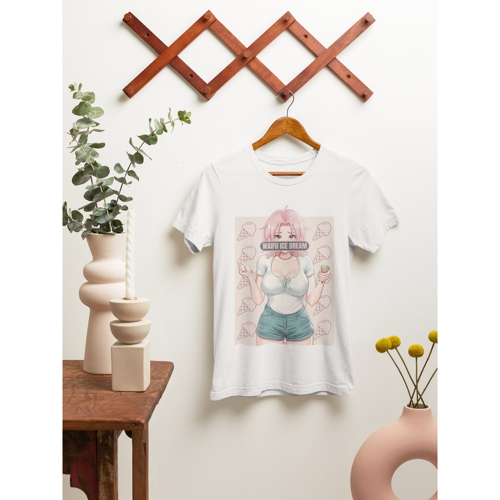 Waifu ice dream T-shirt, Anime shirt, Anime merch, Anime graphic tee, Waifu shirt, Anime lover gift, Manga lover gift, Manga waifu shirt - 4.jpg