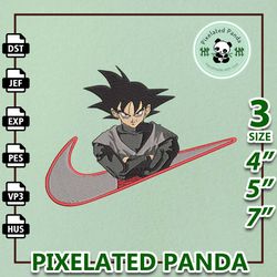 nike son goku embroidery design file, dragon ball anime embroidery design, machine embroidery design file, instant downl