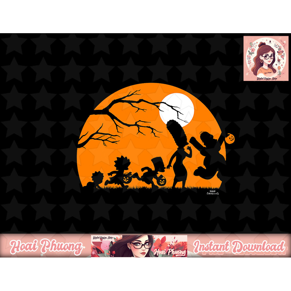The Simpsons Treehouse of Horror Halloween Spooky Sunset png, instant download.jpg