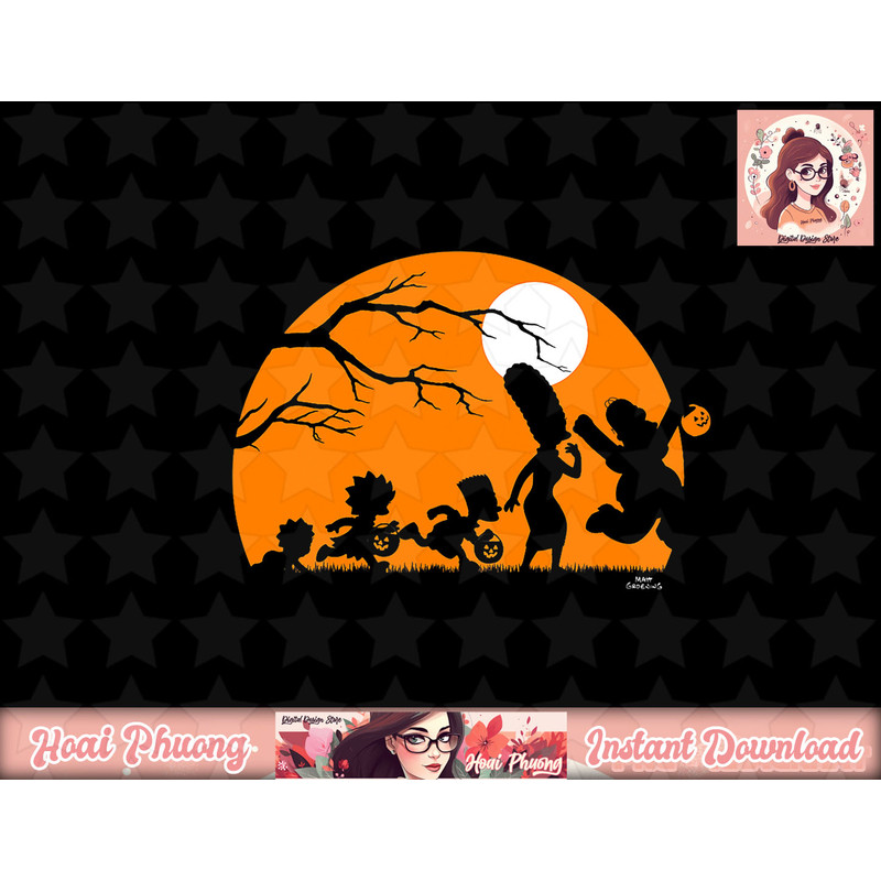 The Simpsons Treehouse of Horror Halloween Spooky Sunset png, instant download.jpg