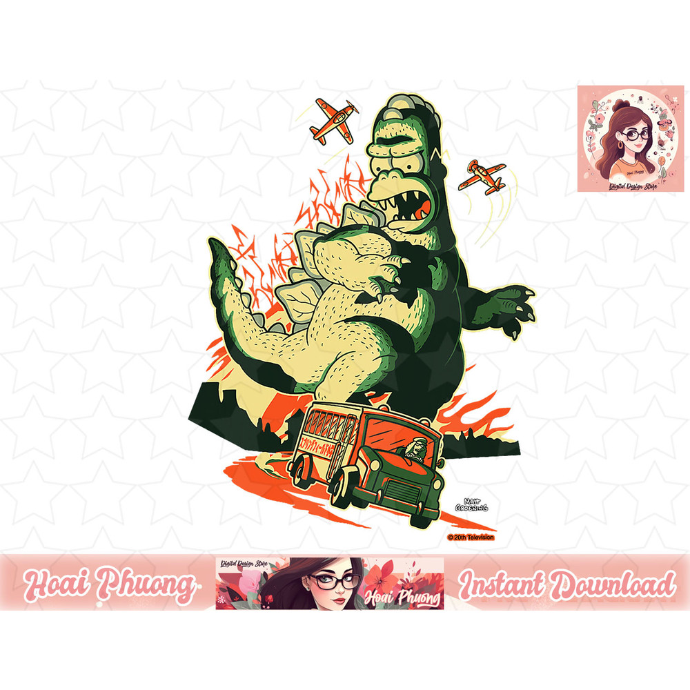 The Simpsons Treehouse of Horror Homerzilla Terror png, instant download.jpg