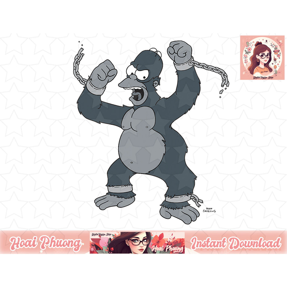 The Simpsons Treehouse Of Horror King Kong Homer png, instant download.jpg