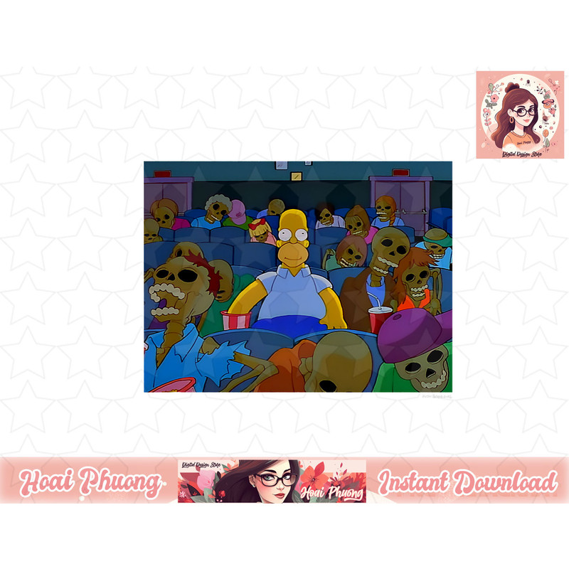 The Simpsons Treehouse Of Horror Skeleton Theater Homer V-2 png, instant download.jpg
