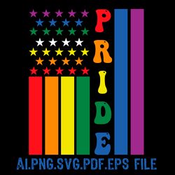 LGBT AMERICAN PRIDE FLAG Vector Digital file Ai,PDF,PDF,SVG,PNG files Sublimation Digital Vector File