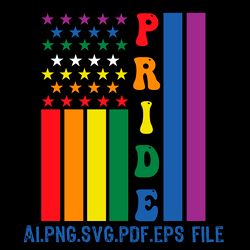 lgbt american pride flag vector digital file ai,pdf,pdf,svg,png files sublimation digital vector file