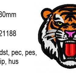 tiger patch embroidery design