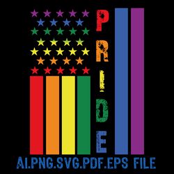 lgbt american pride flag vector digital file ai,pdf,pdf,svg,png files sublimation digital vector file