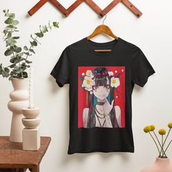 anime girl t-shirt, anime shirt, anime merch, anime graphic tee, waifu shirt, anime lover gift, manga lover gift, manga