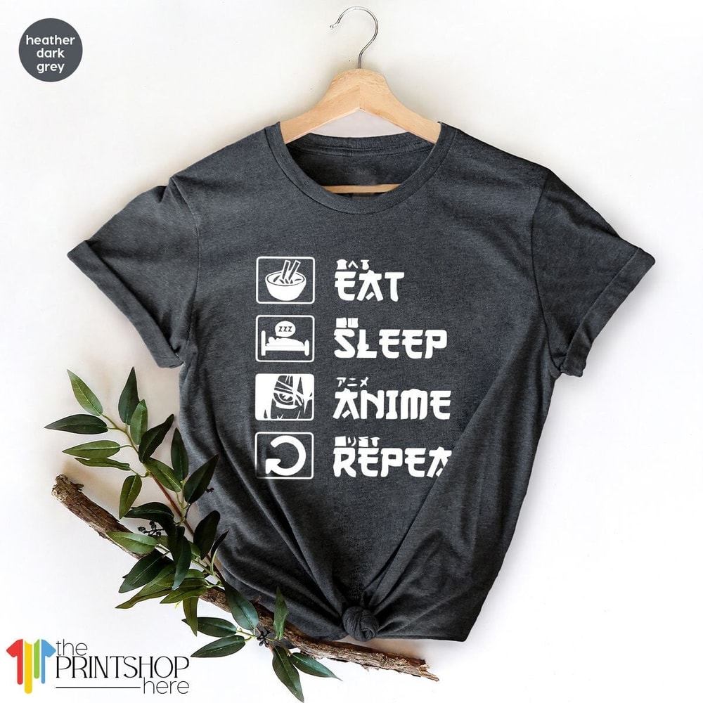 Anime TShirt, Anime T Shirt, Korean Drama Shirt, Japanese Manga Shirt, Eat Sleep Anime Repeat, Otaku TShirt, Anime Lover Gift - 1.jpg