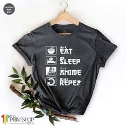 anime tshirt, anime t shirt, korean drama shirt, japanese manga shirt, eat sleep anime repeat, otaku tshirt, anime lover