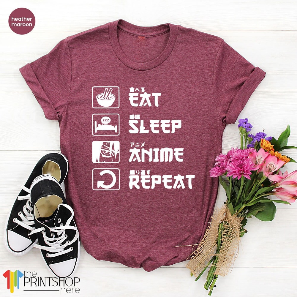 Anime TShirt, Anime T Shirt, Korean Drama Shirt, Japanese Manga Shirt, Eat Sleep Anime Repeat, Otaku TShirt, Anime Lover Gift - 2.jpg