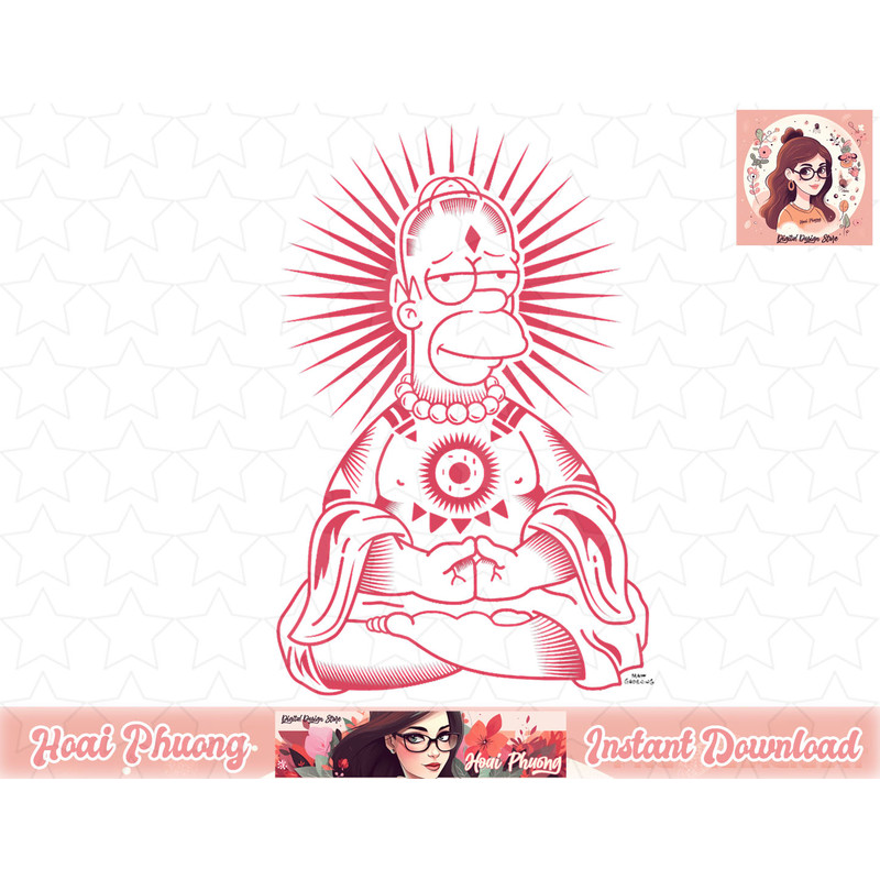 The Simpsons Zen Homer png, instant download.jpg
