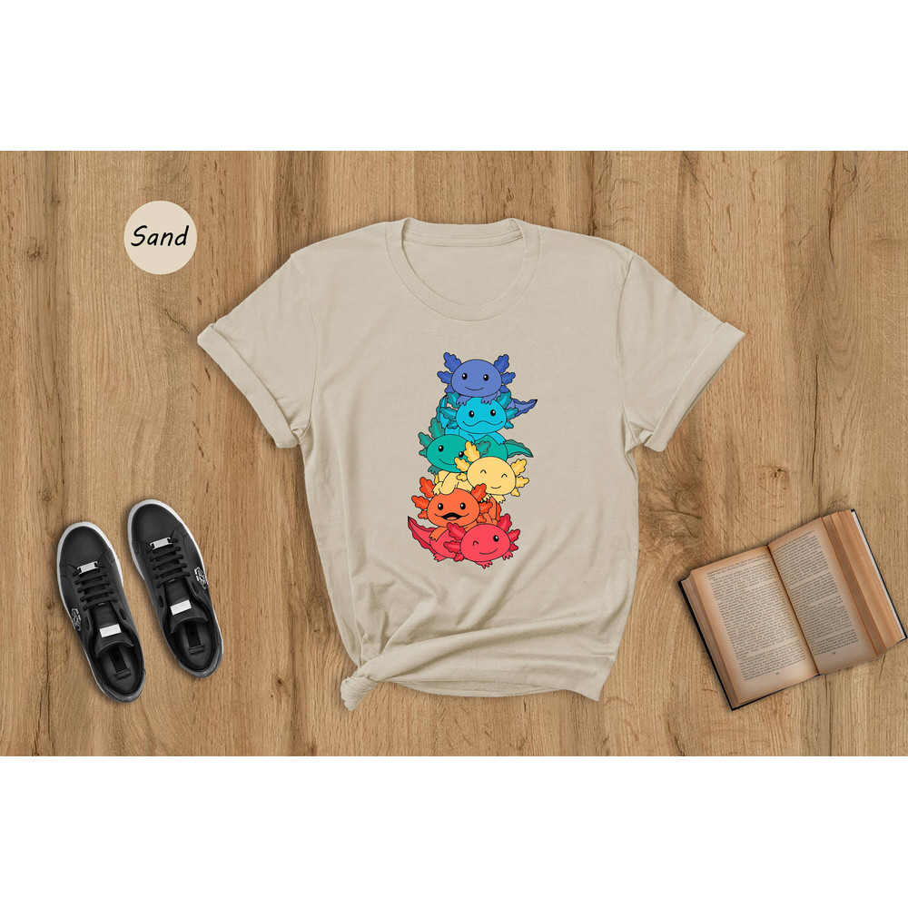 Gay Pride Axolotl T-shirt, LGBT Kawaii Axolotl Tee, Cute Anime Rainbow Gift, Gay Pride LGBTQ Shirt, Lesbian Gift - 6.jpg