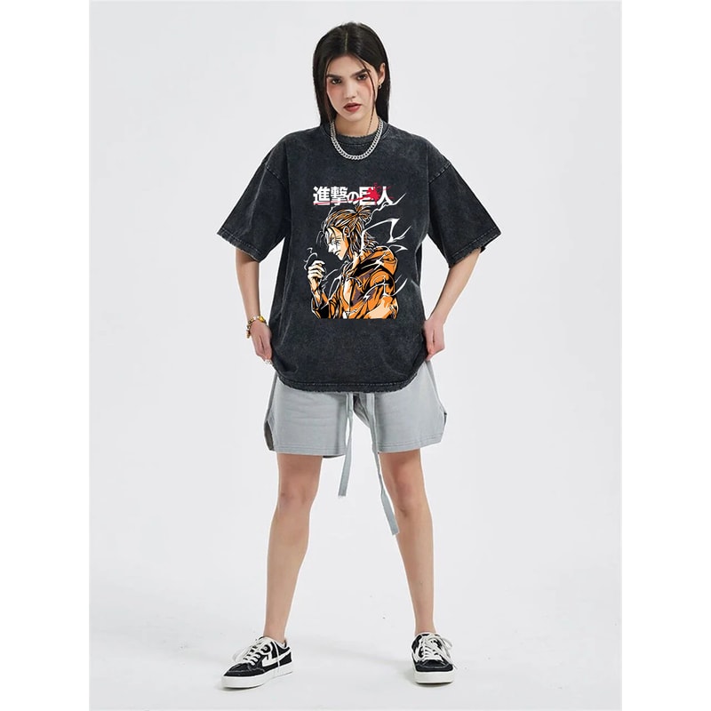 Japanese Oversized Shirts,Anime Japan T-Shirt,Anime Washed Cotton T Shirt,Harajuku Clothing, Unisex Oversized Tee, Gift for her,Gift for him - 3.jpg