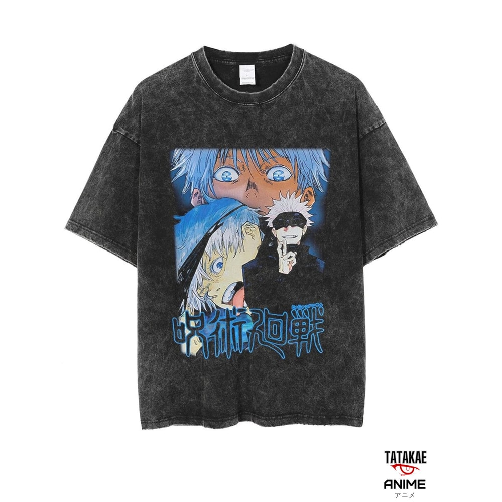 Jujut5u Ka1sen G0j0 Sat0ru Japanese Streetwear Oversized Graphic Tee Shirt - 1.jpg