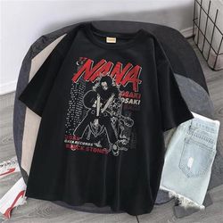oversized vintage shirt, unisex manga tshirt, graphic anime tee, harajuku clothing, anime japan t-shirt, anime lover gif