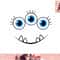 Three Eyed Eyeballs Monster Face Funny Halloween Cute png, instant download.jpg