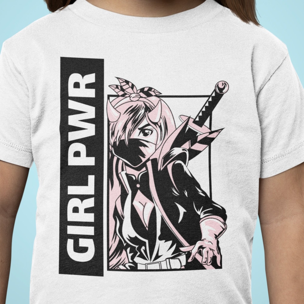 Anime T Shirt, Anime Girl Shirt, Gift for Anime Fan, Gift for Anime Lover, Manga Fan TShirt, Warrior Girl Gang Kids T-Shirt - 1.jpg