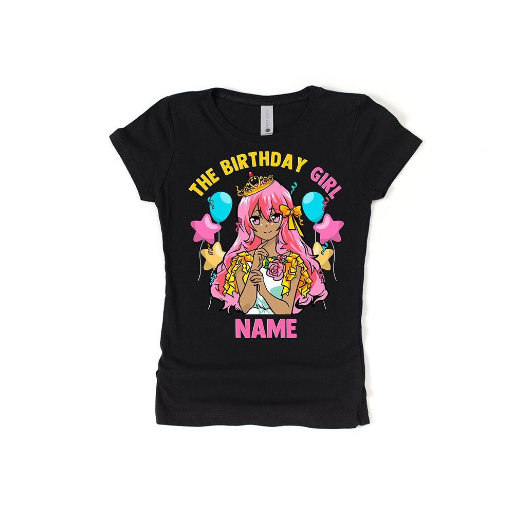 Birthday Girl Shirt, Black Girl Anime, Anime Birthday Shirt, Anime Birthday Party, Teen Birthday Girl, Black Girl Birthday, Anime Gifts - 1.jpg