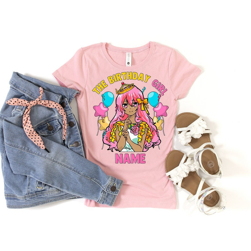 Birthday Girl Shirt, Black Girl Anime, Anime Birthday Shirt, Anime Birthday Party, Teen Birthday Girl, Black Girl Birthday, Anime Gifts - 2.jpg