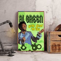 van morrison poster, al green's enigma poster, r&b poster, soul music poster, singer poster, music poster, wall art