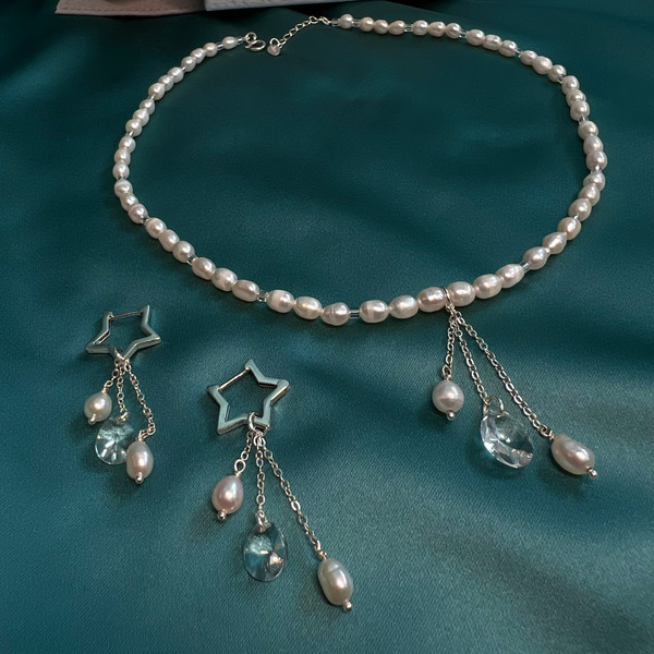 Pearl Silver 925 Jewelry Set