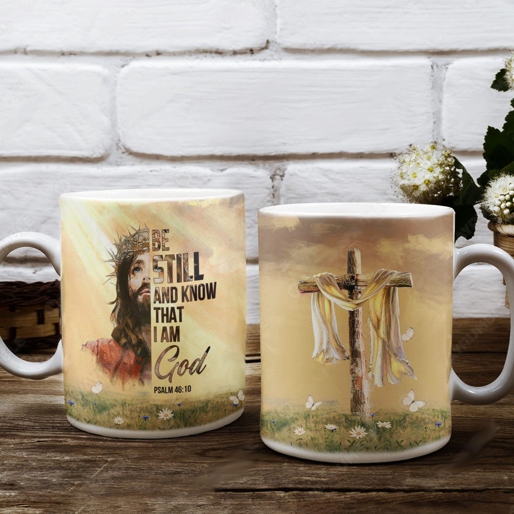Jesus painting, Infinite halo, Wooden cross, Be still and know that I am God - Jesus AOP Mug_1325.jpg