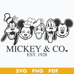 Mickey & Co Est.1928 Svg, Mickey and Friends Svg, Disney Svg, Png Dxf Eps Digital File