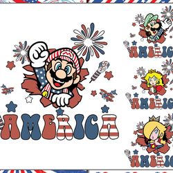 super cartoon 4th of july svg bundle, 4th of july svg, independence day svg 4th of july matching shirt svg, america svg,
