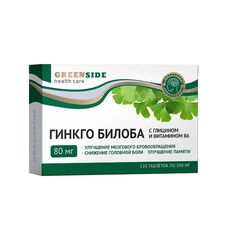 Ginkgo biloba with glycine and vitamin B 6 120 pcs. tablets weighing 300 mg