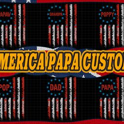 personalized 4th of july grandpa png bundle, patriotic grandpa with kid names png, american flag png, digital download