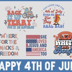 5 america 4th of july png bundle, usa png, patriotic png, america retro png, independence day png, american flag png, in