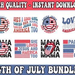 custom america flag nana/gigi/ mimi png bundle, fourth of july sunflower png, custom kid name 4th of july png, digital d