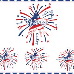 custom america nana/gigi/ grandma png bundle, fourth of july sunflower png, custom kid name independence day png