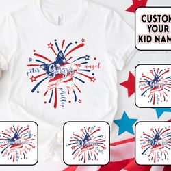custom america nana/gigi/ mimi png bundle, fourth of july sunflower png, custom kid name 4th of july png, digital downlo
