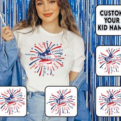 custom america nana/gigi/ grandma png bundle, fourth of july sunflower png, custom kid name independence day png