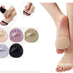 5 Pairs Toe Pad Toe Topper Socks No Show Toe Toe Liner Covers Metatarsal Socks