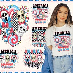5 horror 4th of july png bundle, independence day killer mugshot png bundle, funny patriotic png png, freedom ghostface