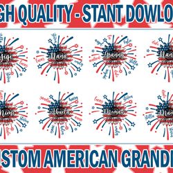 custom america nana/gigi/ abuela png bundle, fourth of july sunflower png, custom kid name independence day png, instant