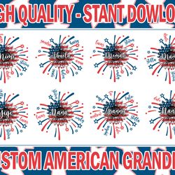 custom america nana/gigi/ abuela png bundle, fourth of july sunflower png, custom kid name 4th of july png, digital down