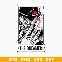 The Dreamer Horror Tarot Cards Svg, Freddy Krueger Card Svg, Halloween Horror Svg, Png Dxf Eps Digital file