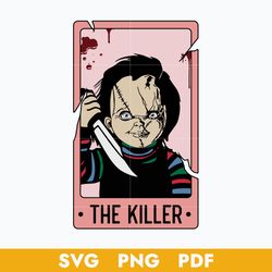 Chucky Horror Cards Svg, Horror Tarot Cards Svg, Halloween Horror Svg, Png Pdf Digital file