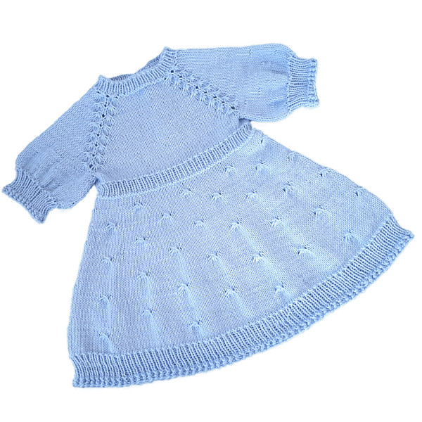 Dress Knitting Pattern, Baby Girl Dress Pattern, Top Down Dress, Seamless Dress.jpg