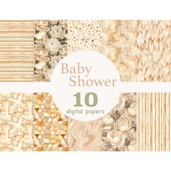 Baby Shower Digital Paper | Nursery Pattern Set