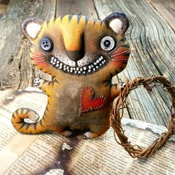 Handmade tiger figurine for collection