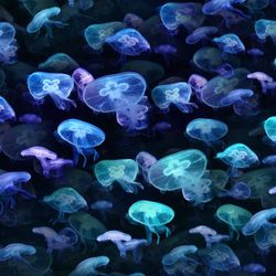 jellyfish 23 seamless tileable repeating pattern