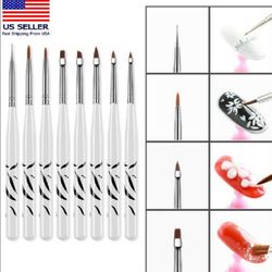 8 pcs nail art design brush acrylic nail gel polish painting brush drawing pen