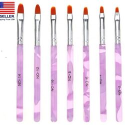 7 pcs nail art design brush acrylic nail gel polish painting brush drawing pen