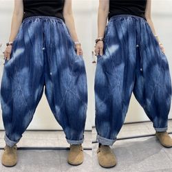 women's tie dyed washed jeans